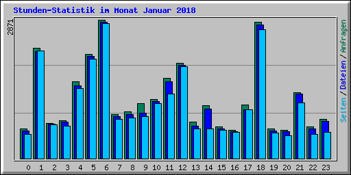 Stunden-Statistik im Monat Januar 2018